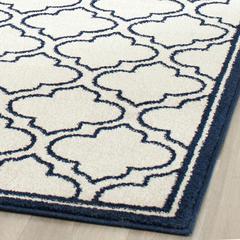 AMHERST, IVORY / NAVY, 4' X 6', Area Rug, AMT412M-4