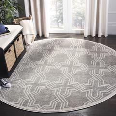 AMHERST, GREY / LIGHT GREY, 7' X 7' Round, Area Rug, AMT413C-7R