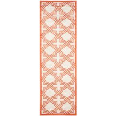 AMHERST, IVORY / ORANGE, 2'-3" X 7', Area Rug, AMT413F-27