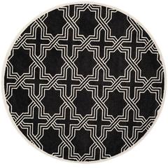 AMHERST, ANTHRACITE / IVORY, 7' X 7' Round, Area Rug, AMT413G-7R