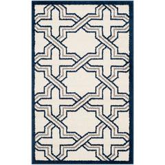AMHERST, IVORY / NAVY, 2'-6" X 4', Area Rug, AMT413M-24