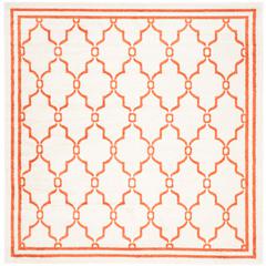 AMHERST, BEIGE / ORANGE, 7' X 7' Square, Area Rug, AMT414F-7SQ