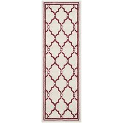 AMHERST, IVORY / RED, 2'-3" X 7', Area Rug