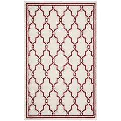 AMHERST, IVORY / RED, 4' X 6', Area Rug