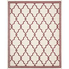 AMHERST, IVORY / RED, 9' X 12', Area Rug