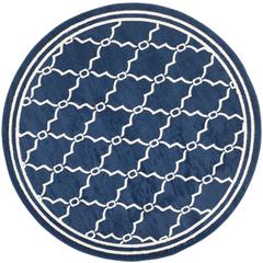 AMHERST, NAVY / BEIGE, 7' X 7' Round, Area Rug, AMT414P-7R