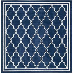 AMHERST, NAVY / BEIGE, 7' X 7' Square, Area Rug, AMT414P-7SQ