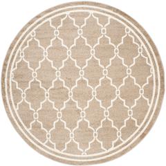 AMHERST, WHEAT / BEIGE, 7' X 7' Round, Area Rug, AMT414S-7R