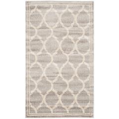 AMHERST, LIGHT GREY / IVORY, 2'-6" X 4', Area Rug, AMT415B-24