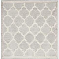 AMHERST, LIGHT GREY / IVORY, 7' X 7' Square, Area Rug, AMT415B-7SQ