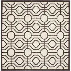 AMHERST, IVORY / BROWN, 7' X 7' Square, Area Rug