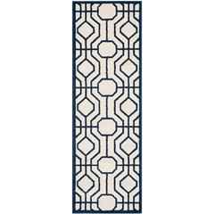 AMHERST, IVORY / NAVY, 2'-3" X 7', Area Rug, AMT416M-27