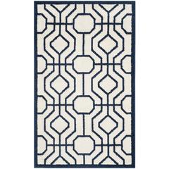 AMHERST, IVORY / NAVY, 3' X 5', Area Rug, AMT416M-3