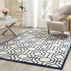 AMHERST, IVORY / NAVY, 6' X 9', Area Rug, AMT416M-6