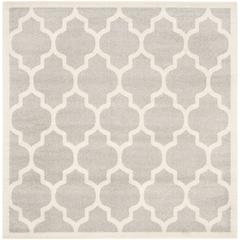 AMHERST, LIGHT GREY / BEIGE, 5' X 5' Square, Area Rug, AMT420B-5SQ