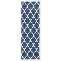 AMHERST, NAVY / BEIGE, 2'-3" X 7', Area Rug, AMT420P-27