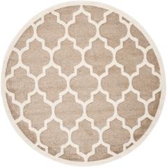 AMHERST, WHEAT / BEIGE, 7' X 7' Round, Area Rug, AMT420S-7R