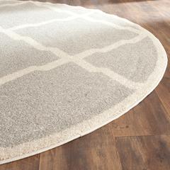 AMHERST, LIGHT GREY / BEIGE, 5' X 5' Round, Area Rug, AMT421B-5R