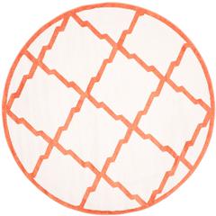 AMHERST, BEIGE / ORANGE, 7' X 7' Round, Area Rug, AMT421F-7R