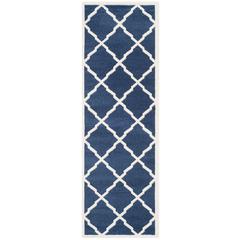 AMHERST, NAVY / BEIGE, 2'-3" X 7', Area Rug, AMT421P-27
