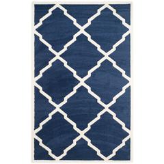 AMHERST, NAVY / BEIGE, 5' X 8', Area Rug, AMT421P-5