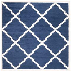 AMHERST, NAVY / BEIGE, 7' X 7' Square, Area Rug, AMT421P-7SQ