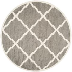 AMHERST, DARK GREY / BEIGE, 7' X 7' Round, Area Rug, AMT421R-7R