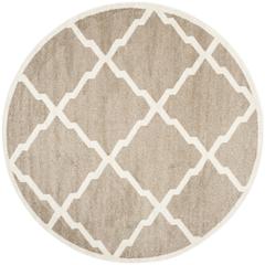 AMHERST, WHEAT / BEIGE, 7' X 7' Round, Area Rug, AMT421S-7R