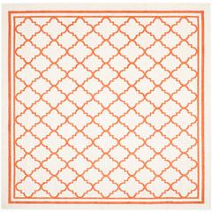 AMHERST, BEIGE / ORANGE, 7' X 7' Square, Area Rug, AMT422F-7SQ