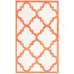 AMHERST, BEIGE / ORANGE, 3' X 5', Area Rug, AMT423F-3