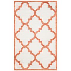 AMHERST, BEIGE / ORANGE, 5' X 8', Area Rug, AMT423F-5