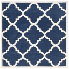 AMHERST, NAVY / BEIGE, 7' X 7' Square, Area Rug, AMT423P-7SQ