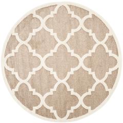 AMHERST, WHEAT / BEIGE, 7' X 7' Round, Area Rug, AMT423S-7R