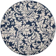 AMHERST, NAVY / IVORY, 7' X 7' Round, Area Rug, AMT425P-7R