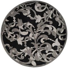 AMHERST, ANTHRACITE / LIGHT GREY, 7' X 7' Round, Area Rug, AMT428G-7R