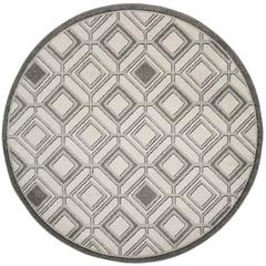 AMHERST, IVORY / LIGHT GREY, 7' X 7' Round, Area Rug, AMT433E-7R