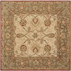 ANATOLIA, BEIGE / RUST, 6' X 6' Square, Area Rug