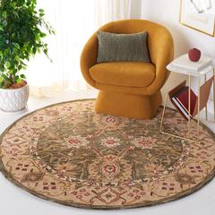 ANATOLIA, BROWN / IVORY, 6' X 6' Round, Area Rug, AN516A-6R