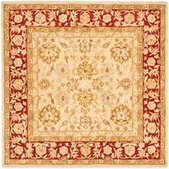 ANATOLIA, IVORY / RED, 6' X 6' Square, Area Rug