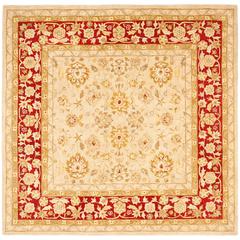 ANATOLIA, IVORY / RED, 8' X 8' Square, Area Rug