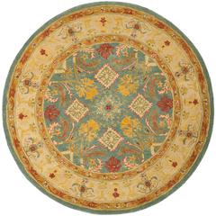 ANATOLIA, LIGHT BLUE / IVORY, 4' X 4' Round, Area Rug