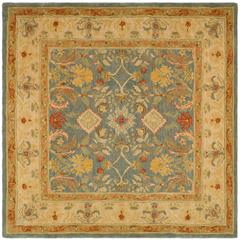 ANATOLIA, LIGHT BLUE / IVORY, 6' X 6' Square, Area Rug