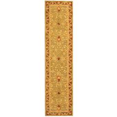 ANATOLIA, LIGHT GREEN / RED, 2'-3" X 10', Area Rug