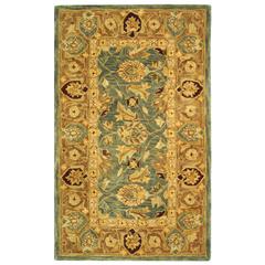 ANATOLIA, TEAL BLUE / TAUPE, 3' X 5', Area Rug