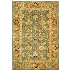 ANATOLIA, TEAL BLUE / TAUPE, 4' X 6', Area Rug