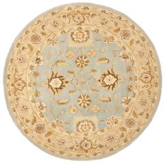 ANATOLIA, LIGHT BLUE / SAGE, 4' X 4' Round, Area Rug