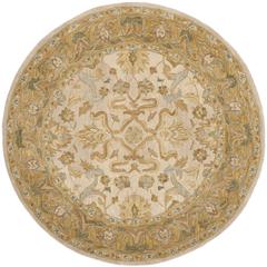 ANATOLIA, IVORY / BROWN, 6' X 6' Round, Area Rug, AN576B-6R