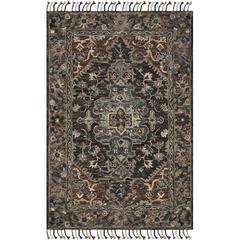 ASPEN, CHARCOAL / LIGHT BROWN, 2' X 3', Area Rug