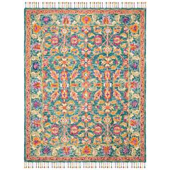 ASPEN, TURQUOISE / PURPLE, 6' X 9', Area Rug