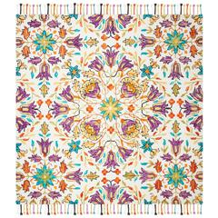ASPEN, IVORY / PURPLE, 7' X 7' Square, Area Rug